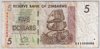 [Zimbabwe 5 Dollars Pick:P-66]