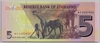 [Zimbabwe 5 Dollars Pick:P-102]