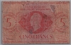 [French Equatorial Africa 5 Francs Pick:P-15c]
