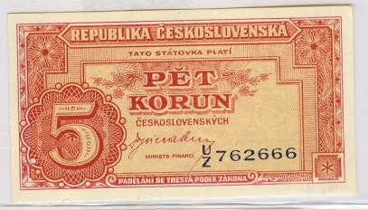 Eski Czechslovakia (�ekoslovakya) Ka��t Paralar�