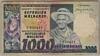 [Madagascar 1,000 Francs Pick:P-65]