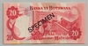 [Botswana 20 Pula Pick:P-5S]